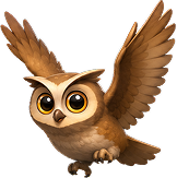 Flying owl mascot